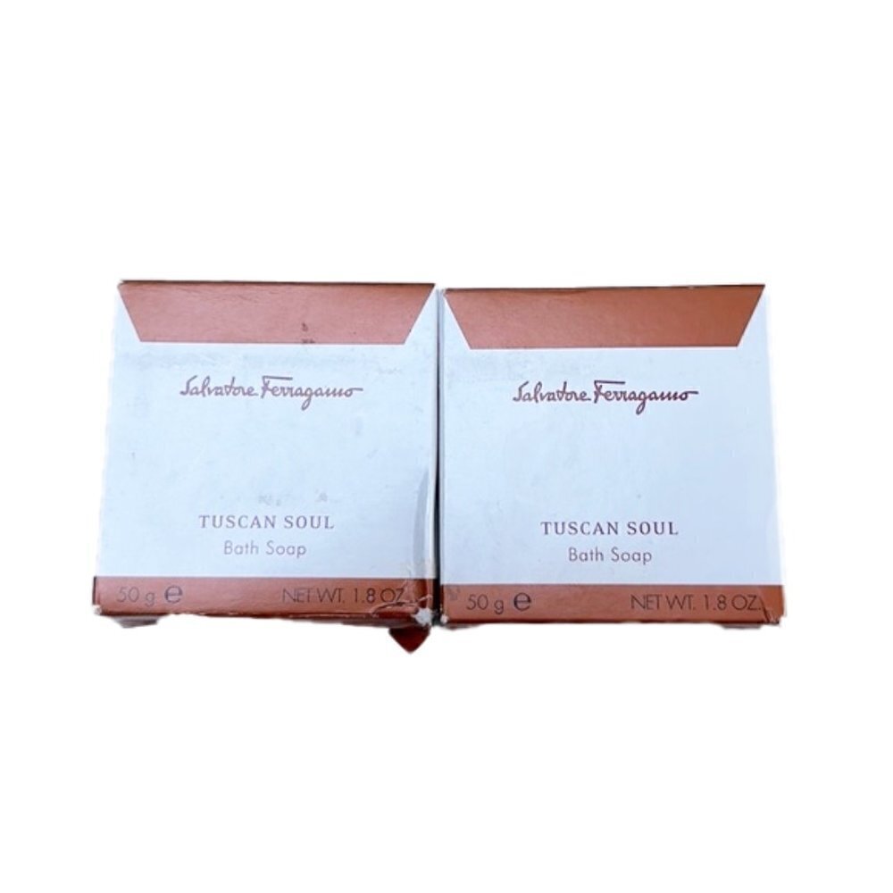 🆕 SALVATORE FERRAGAMO LOT OF 2 bath soaps 🧼